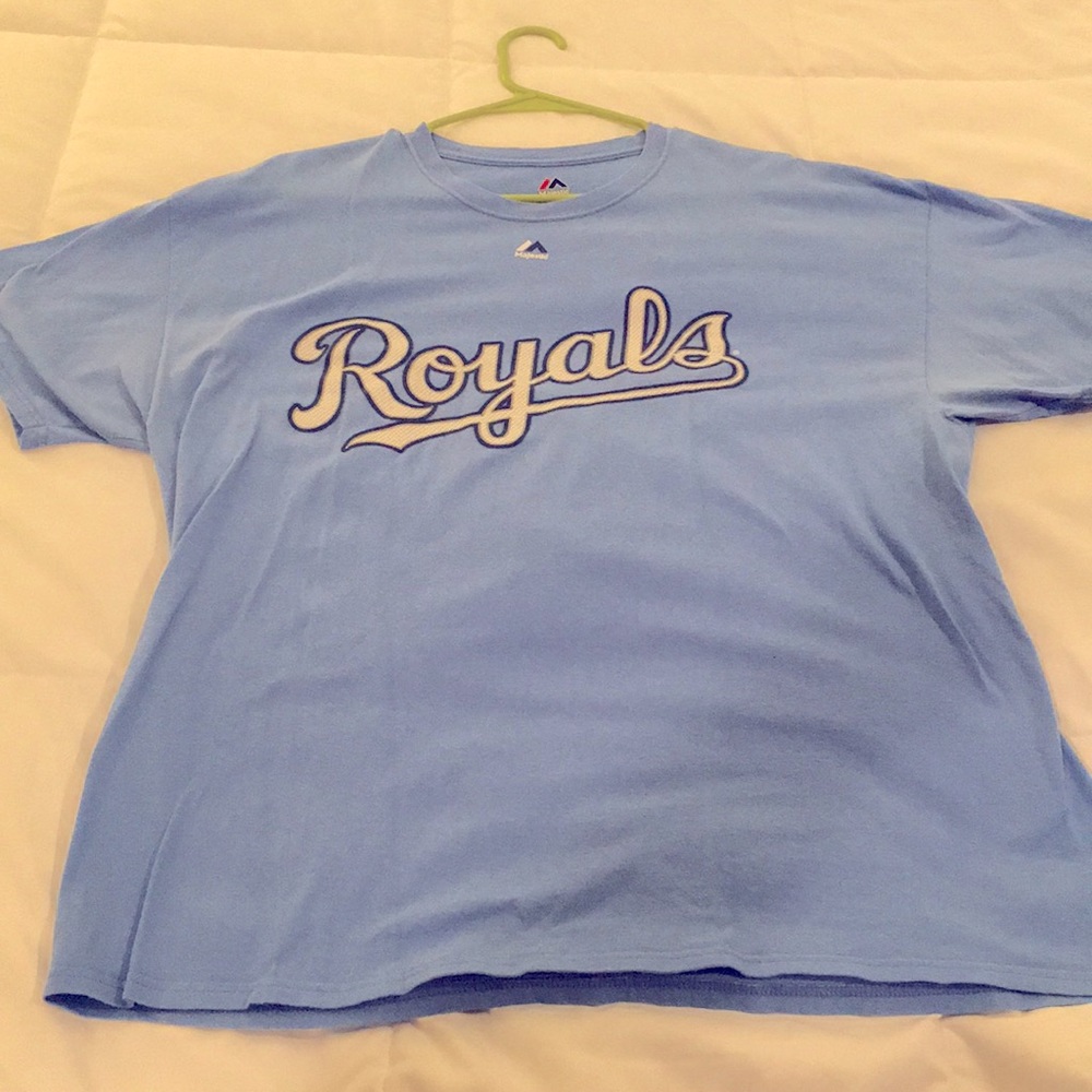 Majestic Tee - Kansas City Royals Cain #6 - Blue